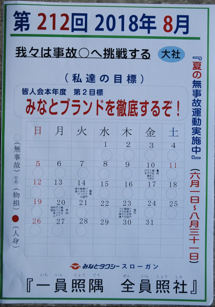 永遠の課題『事故〇へのあくなき挑戦』
